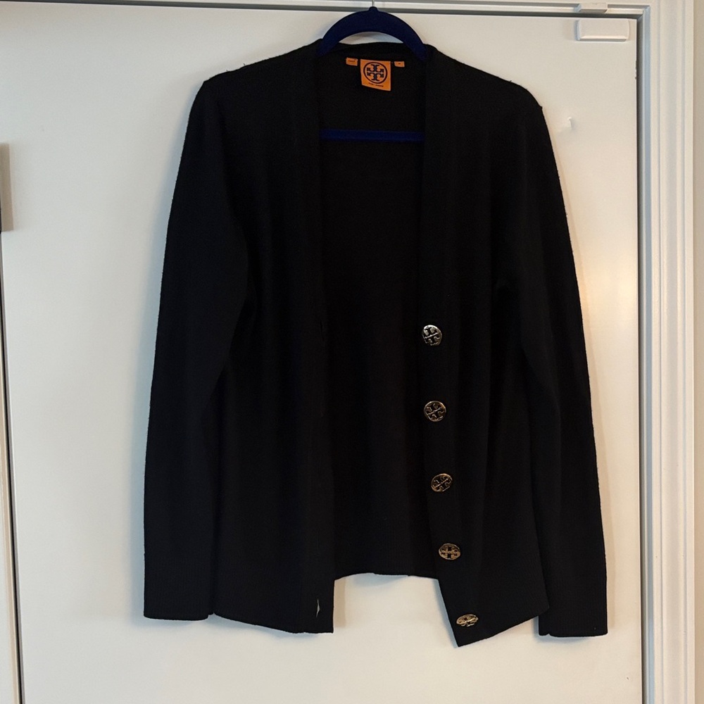 Tory Burch Black Button-Up Women's Sweater